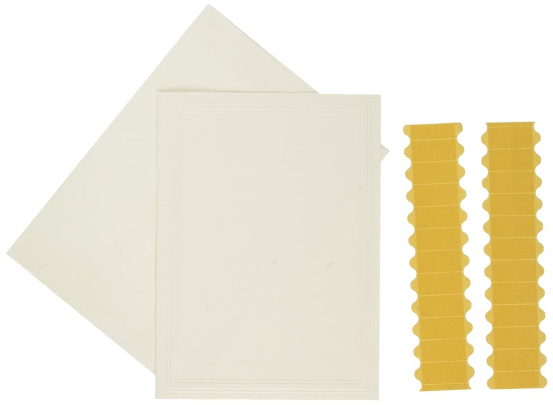Strathmore Photo Mount Cards, White with Classic Border, 5x6.875 inches, 50 Pack, Envelopes Included - Blank Greeting Cards for Weddings, Events, Birthdays - Image 2